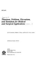 Cover of: Titanium, niobium, zirconium, and tantalum for medical and surgical applications