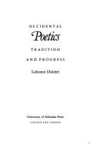 Front cover of Occidental poetics by Lubomír Doležel