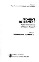 Cover of: Women's Retirement: Policy Implications of Recent Research (SAGE Yearbooks on Women and Politics Series)