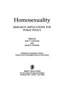 Cover of: Homosexuality: research implications for public policy