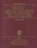 Cover of: Handbook of family measurement techniques
