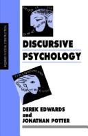 Cover of: Discursive Psychology (Inquiries in Social Construction series) by Derek Edwards, Jonathan Potter