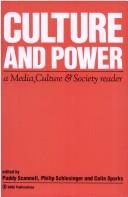 Cover of: Culture and power | Paddy Scannell