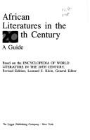 Cover of: African literatures in the 20th century by 