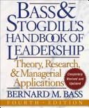 Cover of: Handbook of Leadership: Theory, Research, and Application