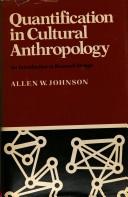 Cover of: Quantification in Cultural Anthropology by Allen W. Johnson, Allen W. Johnson