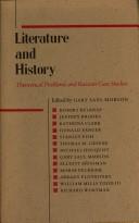 Cover of: Literature and history: theoretical problems and Russian case studies