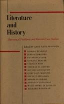 Cover of: Literature and History: Theoretical Problems and Russian Case Studies