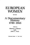 Cover of: European Women (S) by Eleanor Riemer