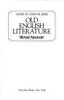 Cover of: Old English literature