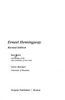 Cover of: Ernest Hemingway by Earl H. Rovit