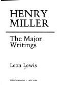 Cover of: Henry Miller: Maj Wrtgs