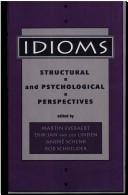 Cover of: Idioms: structural and psychological perspectives