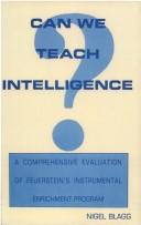 Cover of: Can We Teach Intelligence? by Nigel Blagg, Nigel Blagg