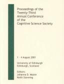 Cover of: Proceedings of the Twenty-third Annual Conference of the Cognitive Science Society (Cognitive Science Society (Us) Conference//Proceedings)