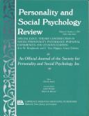 Cover of: Theory Construction in Social Personality Psychology: Personal Experiences and Lessons Learned: A Special Issue of personality and Social Psychology Review (Personality & Social Psychology Review)