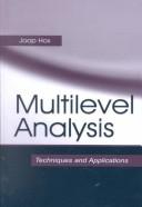 Cover of: Multilevel Analysis by Joop Hox