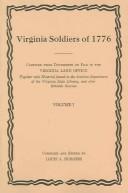 Cover of: Virginia Soldiers of 1776  by Louis A. Burgess