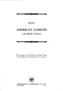 Cover of: Burkes American Families With British Ancestry by Sir Bernard Burke