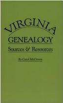 Cover of: Virginia genealogy by Carol McGinnis