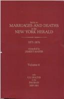 Cover of: Index to Marriages And Deaths in the New York Herald 1835-1876