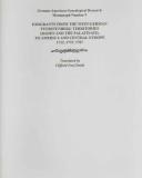 Cover of: Emigrants From The West-German Fuerstenberg Territories (Baden And The Palatinate) To America And Central Europe 1712, 1737, 1787 (German-American Genealogical Research) by Clifford Neal Smith