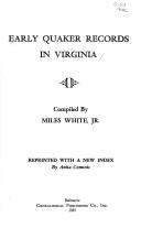 Cover of: Early Quaker records in Virginia