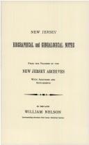 Cover of: New Jersey biographical and genealogical notes from the volumes of the New Jersey archives by Nelson, William