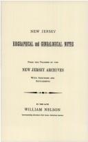 Cover of: New Jersey Biographical and Genealogical Notes (Sociocultural, Political, and Historical Studies in Educatio)