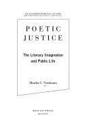 Cover of: Poetic justice: the literary imagination and public life