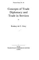 Cover of: Concepts of trade diplomacy and trade in services