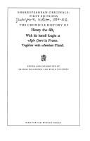 Cover of: The chronicle history of Henry the Fift by William Shakespeare