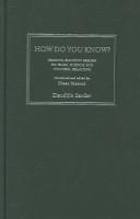 Cover of: How Do You Know? by Ziauddin Sardar