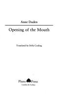 Cover of: Opening of the Mouth
