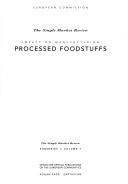 Cover of: Processed foodstuffs by [prepared by Bureau Européen de Recherches].