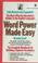 Cover of: Word Power Made Easy