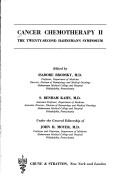 Cover of: Cancer chemotherapy II: the twenty-second Hahnemann symposium.