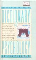 Cover of: Dictionary of Psychology | J.P. Chaplin