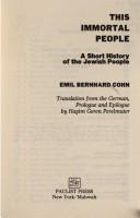Cover of: This Immortal People: A Short History of the Jewish People
