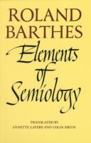 Cover of: Elements of Semiology by Roland Barthes