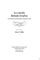 Cover of: La comedia llamada Serafina: an anonymous humanistic comedy of 1521