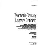 Cover of: Twentieth-Century Literary Criticism (Twentieth Century Literary Criticism) by Dennis Poupard, James E. Person