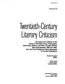Cover of: Twentieth Century Literary Criticism by Dennis Poupard