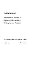 Cover of: Hermeneutics (Northwestern University Studies in Phenomenology and Existential Philosophy)