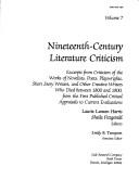 Cover of: Nineteenth-Century Literature Criticism, Vol. 7