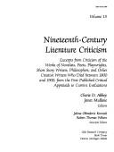 Cover of: Nineteenth-Century Literature Criticism, Vol. 15