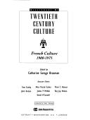 Cover of: French culture, 1900-1975