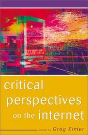 Cover of: Critical perspectives on the Internet