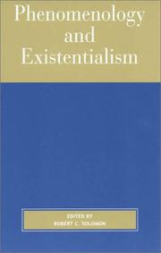 Cover of: Phenomenology and existentialism