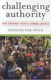 Cover of: Challenging Authority by Frances Fox Piven